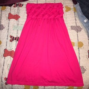 Hot pink swim cover up